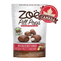 Zoe Pill Pop Grilled Beef with Ginger Dog Treats