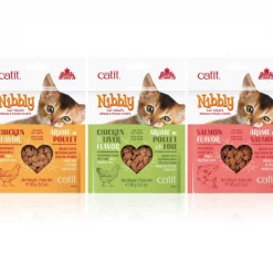 Catit Nibbly Cat Treats Chicken, Chicken & Liver, & Salmon Variety Pack Cat Treats,3.17-oz