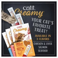 Catit Creamy Chicken & Liver Flavor Lickable Cat Treats -Outlet Hagen Store 160668 PT7. SY630 V1550767511