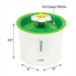 Catit||Frisco Catit Flower Plastic Fountain, 100-oz + Frisco Pet Toy & Bowl Cleaning Wipes -Outlet Hagen Store 303288 PT2. SY630 V1623038844