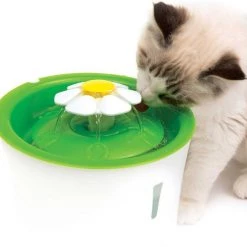 Catit||Frisco Catit Flower Plastic Fountain, 100-oz + Frisco Pet Toy & Bowl Cleaning Wipes -Outlet Hagen Store 303288 PT4. SY630 V1623043360