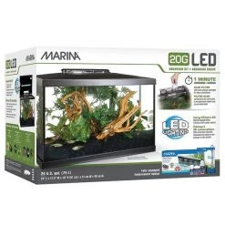 Flipper by Ollie and Hutch||Marina Flipper by Ollie & Hutch Neptune Fish Aquarium Stand, 20-gal + Marina LED Aquarium Kit, 20-gal -Outlet Hagen Store 567878 PT6. SY630 V1657659989