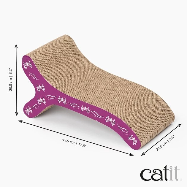 Catit Chaise-Shape Scratcher with Catnip 2 Catit Chaise-Shape Scratcher with Catnip - Image 2