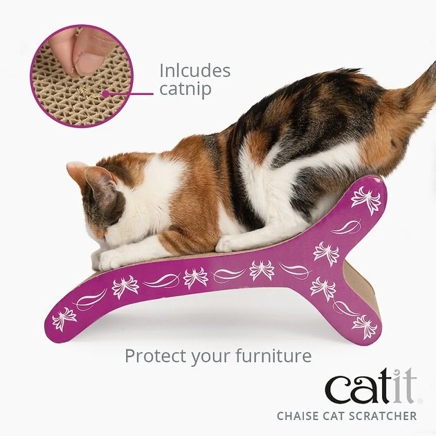 Catit Chaise-Shape Scratcher with Catnip 4 Catit Chaise-Shape Scratcher with Catnip - Image 4