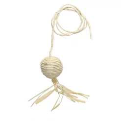 Catit Cornhusk & Raffia Ball with String Cat Toy