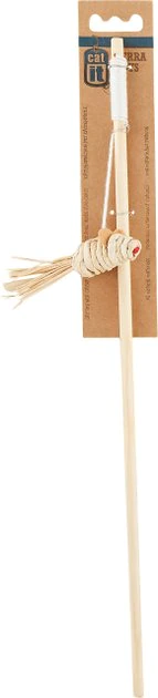 Catit Raffia Mouse on a Stick Cat Toy 2 Catit Raffia Mouse on a Stick Cat Toy - Image 2