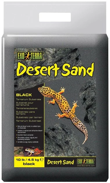 Exo Terra Desert Sand Terrarium Reptile Substrate, Black 1 Exo Terra Desert Sand Terrarium Reptile Substrate, Black