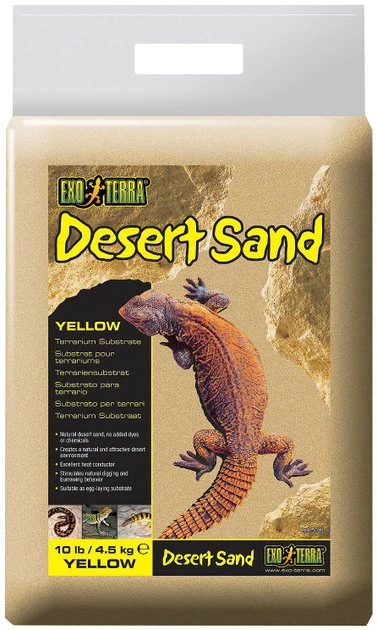 Exo Terra Desert Sand Terrarium Reptile Substrate, Yellow 1 Exo Terra Desert Sand Terrarium Reptile Substrate, Yellow