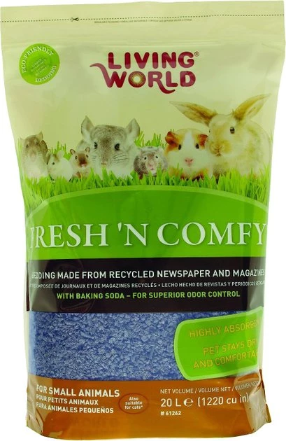 Living World Fresh 'N Comfy Small Animal Bedding, Blue 1 Living World Fresh 'N Comfy Small Animal Bedding, Blue